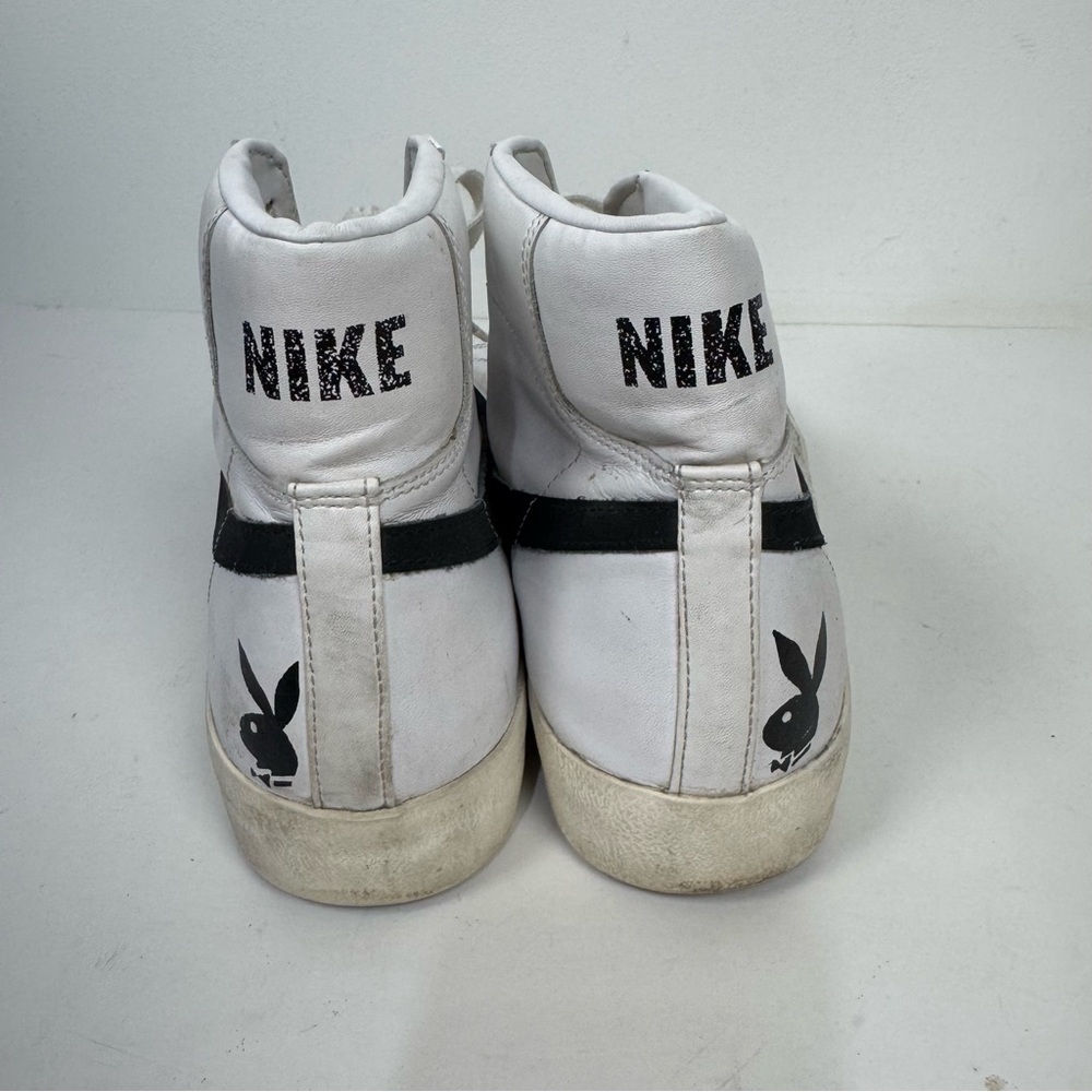 Nike Playboy Blazer Mid '77 Vintage Casual Shoes Black & White Weightlifting - Picture 7 of 9